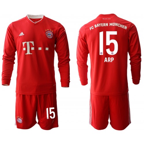 FC Bayern München Dres Jann-Fiete Arp 15 Dječji Domaći 2020/21 Dugim Rukavima FC Bayern München Dres Jann-Fiete Arp 15 Dječji Domaći 2020/21 Dugim Rukavima